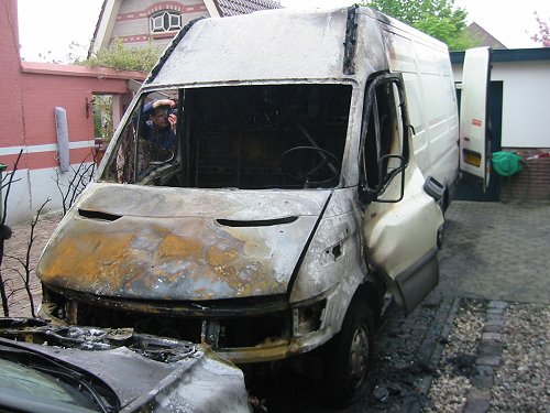 Proforma bus in vlammen op